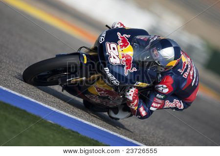 VALENCIA, Hiszpania - 11 lutego: Uczestnik w Moto2 i 125cc Test - Folger - na 11 lutego, 20
