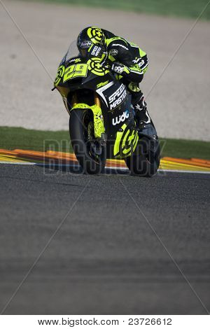 วาเลนเซีย สเปน - 11 กุมภาพันธ์: ผู้เข้าร่วมใน Moto2 และเท้า 125 cc ทดสอบ - Iannone - วันที่ 11 กุมภาพันธ์ 2