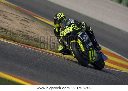 วาเลนเซีย สเปน - 11 กุมภาพันธ์: ผู้เข้าร่วมใน Moto2 และเท้า 125 cc ทดสอบ - Iannone - วันที่ 11 กุมภาพันธ์ 2