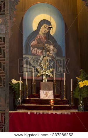 Sevanavank, Armenia, September 19, 2018: The Interior Of The Church In The Monastery Complex Sevanav