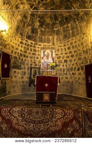 Sevanavank, Armenia, September 19, 2018: The Interior Of The Church In The Monastery Complex Sevanav