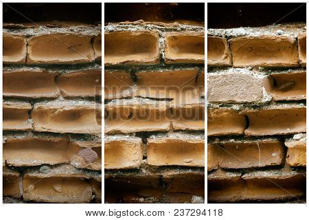 Old Brick Wall, Stone Background Or Rock Surface - Good For Web Site Or Mobile Devices.