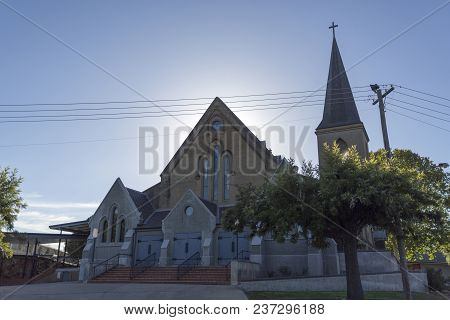 View Of The St John Evangelist Anglican Church, A Victorian Gothic Revival Building With Federation 