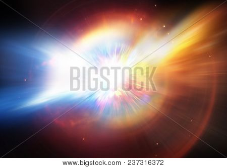 Illustration Of A Planet Or Supernova Star Explosion.