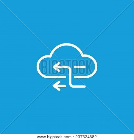 Icon Of Cloud Exchange With Arrows. Backup, Data, Synchronization. Data Exchange Concept. Can Be Use