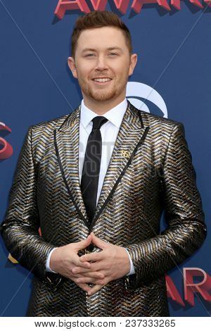 LAS VEGAS - APR 15:  Scotty McCreery at the Academy of Country Music Awards 2018 at MGM Grand Garden Arena on April 15, 2018 in Las Vegas, NV