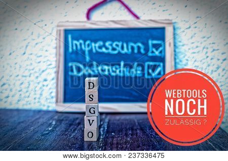 Building Blocks With Dsgvo In English Gdpr (general Data Protection Regulation) And Impressum Datens