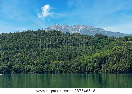 Lago Di Levico (lake Of Levico Terme) In Valsugana, Trentino Alto Adige, Northern Italy, Europe