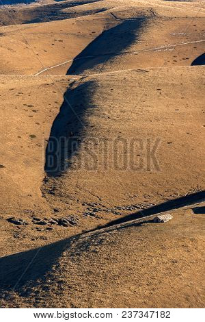 Close-up Of The Plateau Of Lessinia (altopiano Della Lessinia) In Winter. Veneto, Verona, Italy, Eur