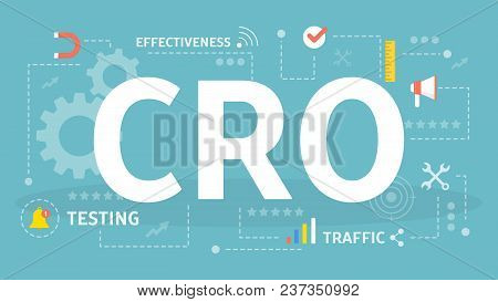 Cro Concept Illustration. Idea Of Business And Finance.