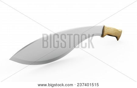 3d Rendering Of Machete, Isolated On White Background.