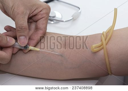 Preparing Blood Drawn From The Vien