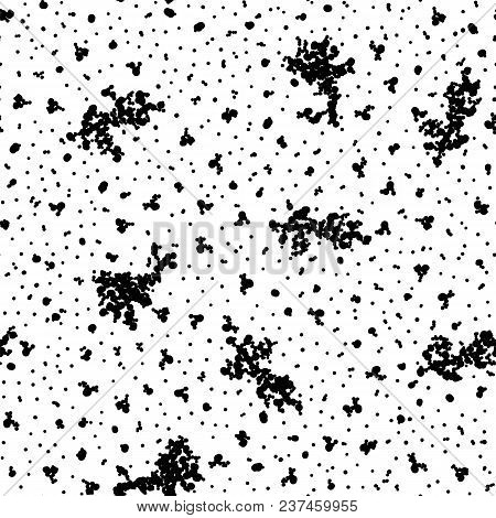 Grunge Ink Background. Dust Overlay Distress Grain. Grune Seamless Blob Pattern