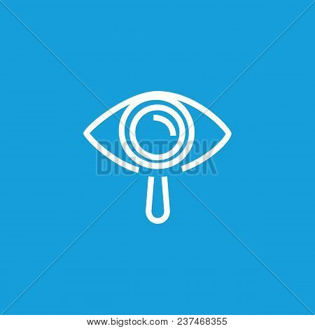 Icon Of Research In Ophthalmology. Human Eye, Magnifying Glass, Optometric. Vision Concept. Can Be U