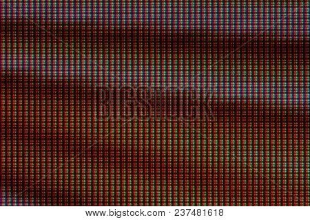 Pixels of an LCD screen displaying changing colors