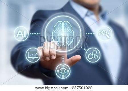 Artificial Intelligence Machine Learning Business Internet Technology Concept.