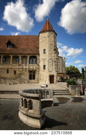 Castle of Henry IV in Nerac, ancient French town on the Baise River, tourist destination