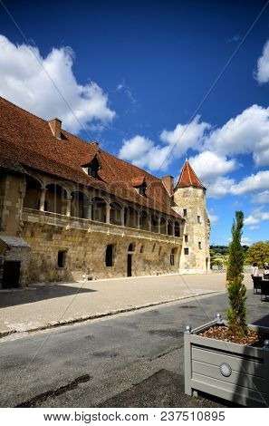 Castle of Henry IV in Nerac, ancient French town on the Baise River, tourist destination