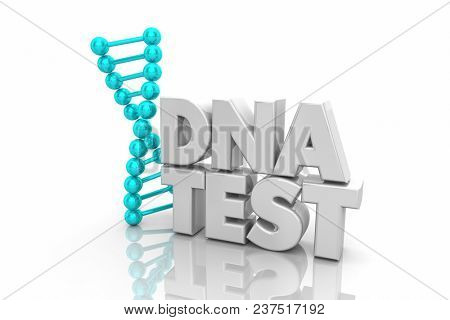 DNA Test Heredity Ancestry Genetic Word 3d Illustration