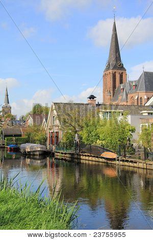 Paisagem holandesa perto Weesp.