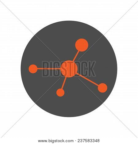 Molecule Model. Atom Structure. Molecular Formula. Vector Icon.