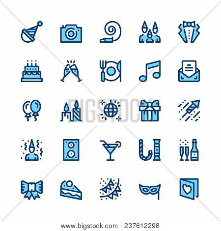 Entertainment, Party, Corporate Event, Celebration Line Icons Set. Modern Graphic Design Concepts, S