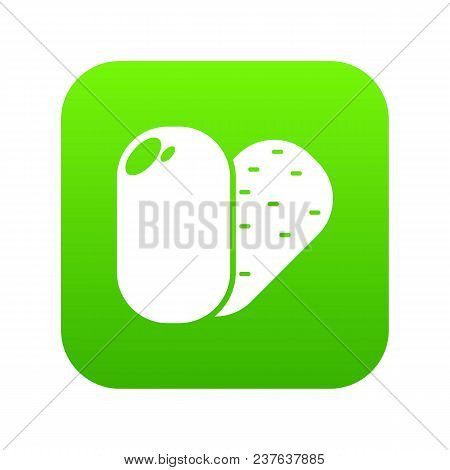 Soap Icon Green Vector Isolated On White Background