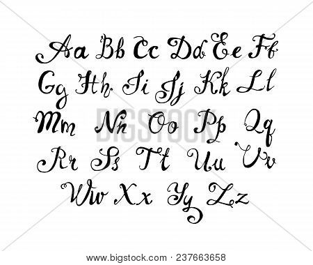 Hand Written Alphapet. Doodle Letters