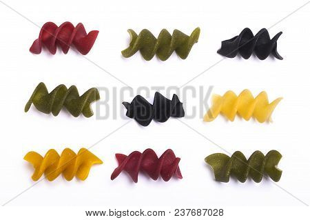 Handmade Multi-colored Paste On A White Background Close-up