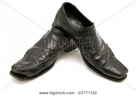 alten Schuh isoliert auf weißem Hintergrund