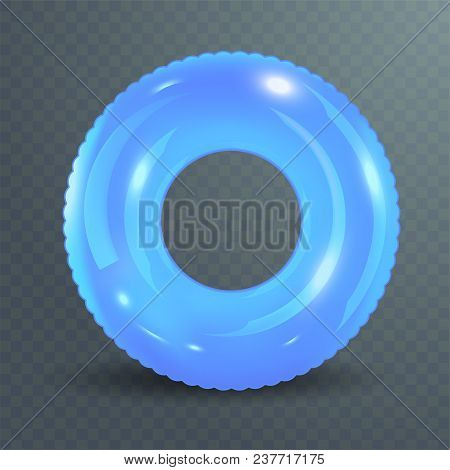 Swim Ring. Inflatable Rubber Toy On Transparent Background. Realistic Summertime Illustration. Summe