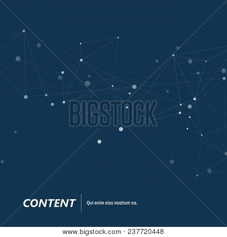 Vector Digital Technology Concept With Polygonal Shapes.