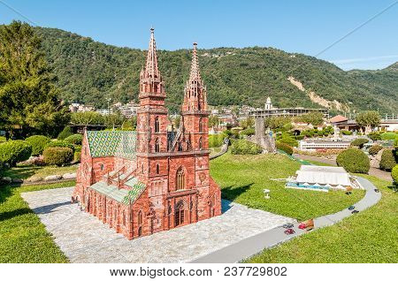 Swiss Miniature Park In Melide, Is An Open-air Museum With The Most Important Swiss Buildings And Me