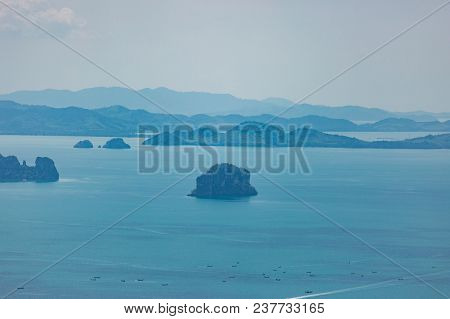 Aerial View Of Ao Nang Coastine In Krabi Province, Thailand