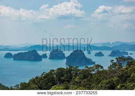 Aerial View Of Ao Nang Coastine In Krabi Province, Thailand