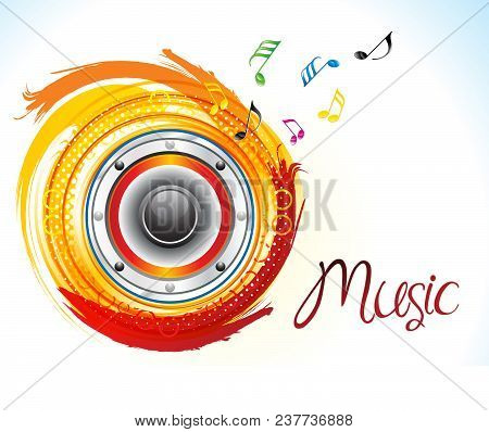 Abstract Artistic Creative Music Sound Vector Illustration