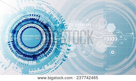 Abstract Technological Background With Various Technological Elements. Structure Pattern Technology 