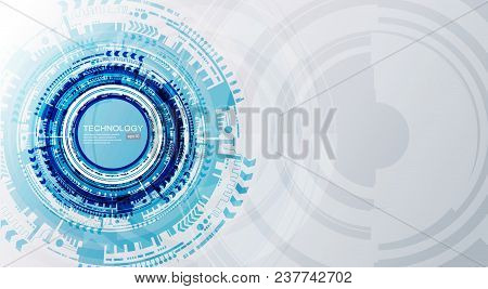Abstract Technological Background With Various Technological Elements. Structure Pattern Technology 