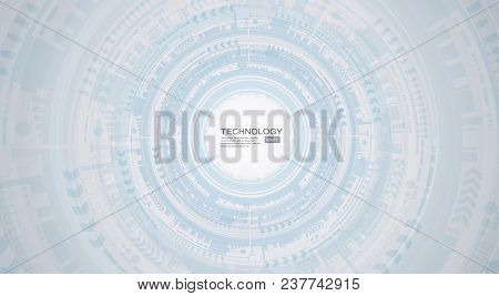 Abstract Technological Background With Various Technological Elements. Structure Pattern Technology 