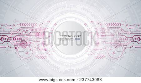 Abstract Technological Background With Various Technological Elements. Structure Pattern Technology 