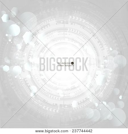 Abstract Technological Background With Various Technological Elements. Structure Pattern Technology 