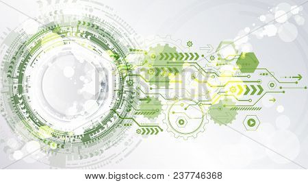 Abstract Technological Background With Various Technological Elements. Structure Pattern Technology 