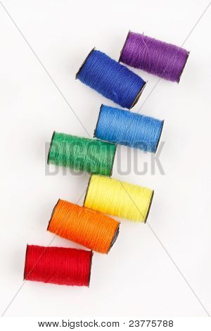 bobbins of lurex thread