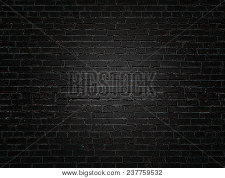 The Old Black Brick Wall Background Texture