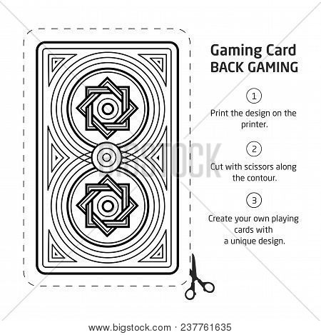 Game Card Back Abstract Pattern Background Underside