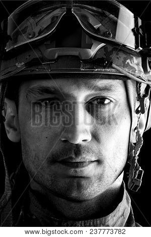 Macro View Of Military Man