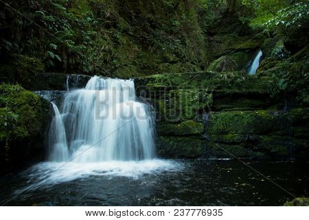 The McLean Falls on the Tautuku River in Catlins Forest Park
