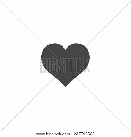 Heart Icon Vector. Perfect Love Symbol. Valentine's Day Sign, Emblem Isolated On White Background. F
