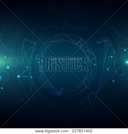 Abstract Futuristic Technology Mesh Background Vector Illustration