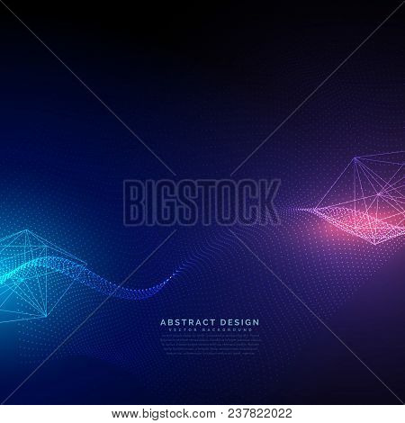 Abstract Technology Background With Light Effect Vector